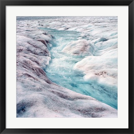 Framed Athabasca Glacier, Columbia Icefields, Alberta Print