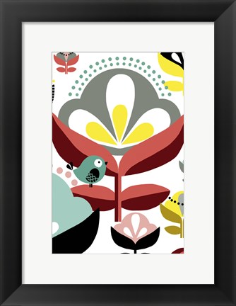 Framed Nordic Flowers IV Print