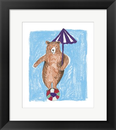 Framed Bear Balance Print