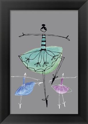 Framed Pretty Ballerinas I Print