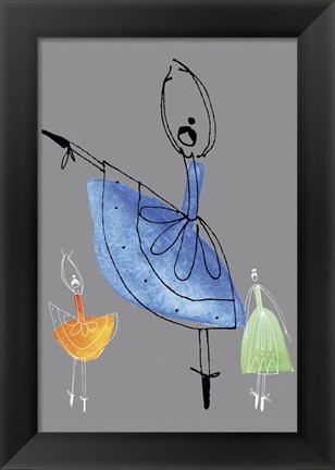 Framed Pretty Ballerinas II Print