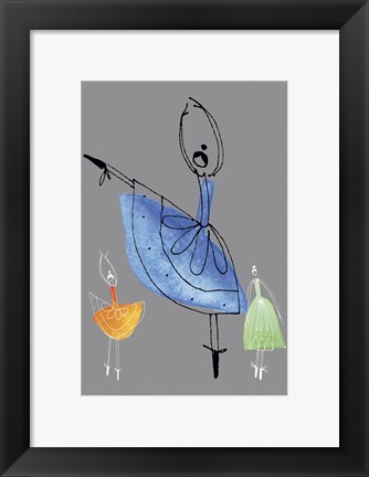 Framed Pretty Ballerinas II Print