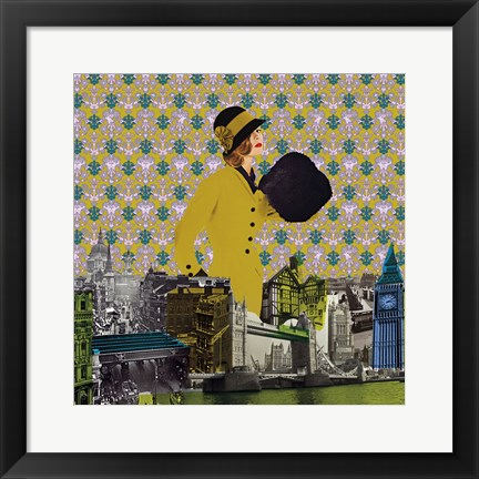 Framed Vintage City I Print