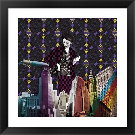 Framed Vintage City II Print