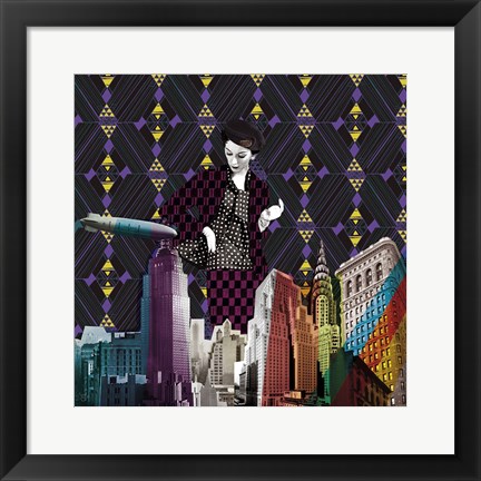 Framed Vintage City II Print