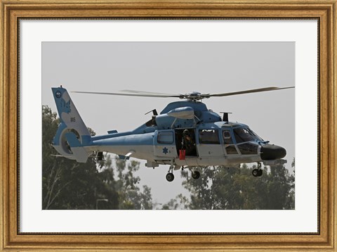 Framed AS-565 Atalef of the Israeli Air Force in a rescue demonstration Print