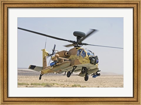 Framed AH-64D Saraph helicopter of the Israeli Air Force Print