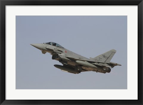 Framed Eurofighter Typhoon of the Italian Air Force taking off Print