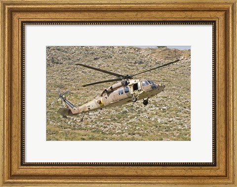 Framed UH-60L Yanshuf helicopter Print