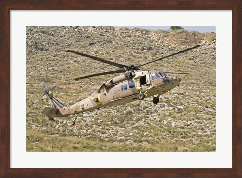 Framed UH-60L Yanshuf helicopter Print