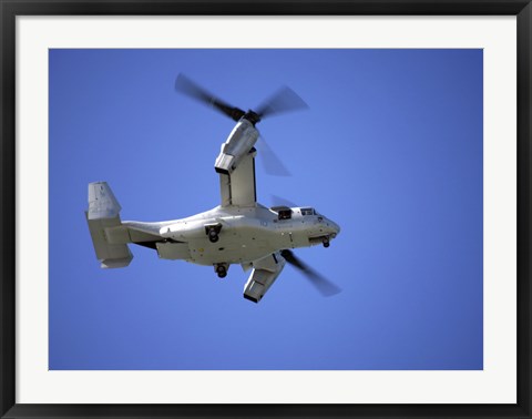 Framed Osprey tiltrotor aircraft in flight Print