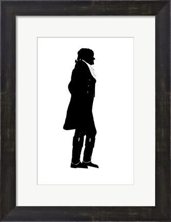 Framed Silhouette of President Thomas Jefferson Print
