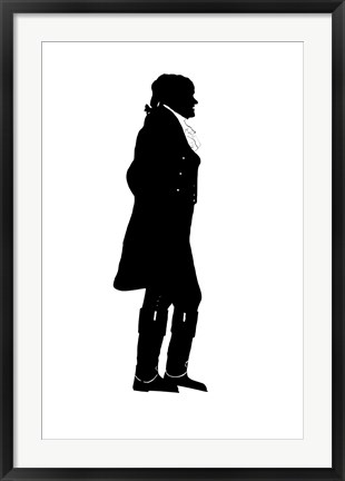 Framed Silhouette of President Thomas Jefferson Print