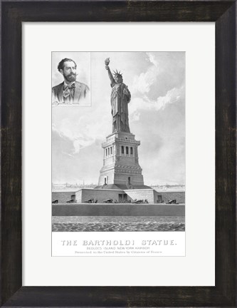 Framed Statue of Liberty and It&#39;s Sculptor Print