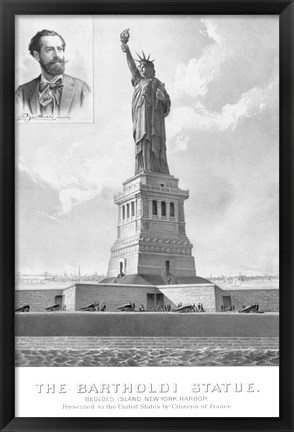 Framed Statue of Liberty and It&#39;s Sculptor Print