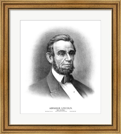 Framed President Abraham Lincoln Print