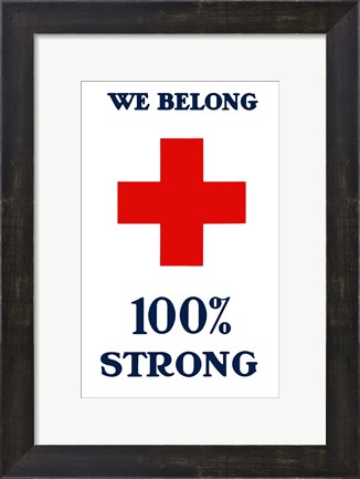 Framed Red Cross - We Belong Print
