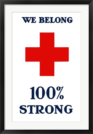 Framed Red Cross - We Belong Print