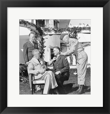 Framed President Franklin Roosevelt Presenting the Medal of Honor Print