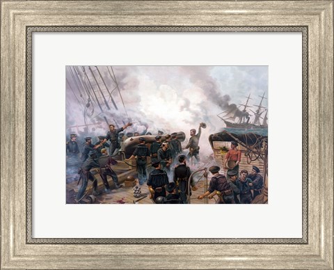 Framed Battle of Cherbourg Print