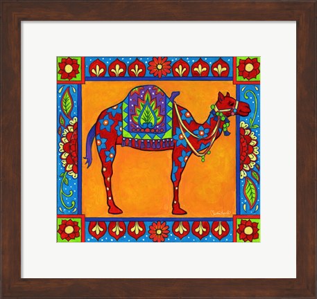 Framed Mosaic Camel Print