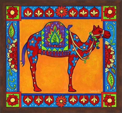 Framed Mosaic Camel Print