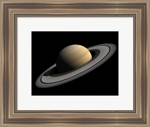 Framed Artist&#39;s concept of Saturn Print