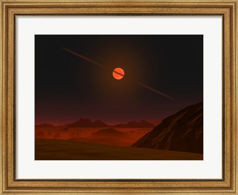 Framed View Across a Hypothetical Alien Planet Print