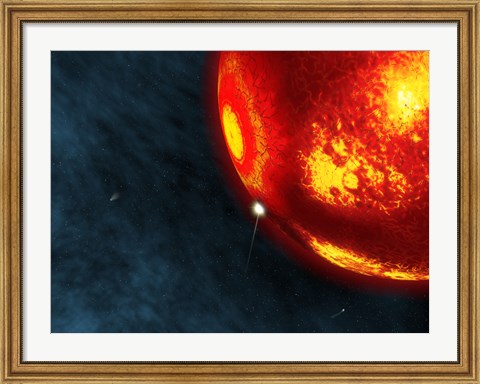 Framed Artist&#39;s Concept of an Early Earth Impact Print