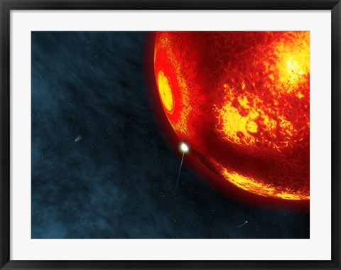 Framed Artist&#39;s Concept of an Early Earth Impact Print