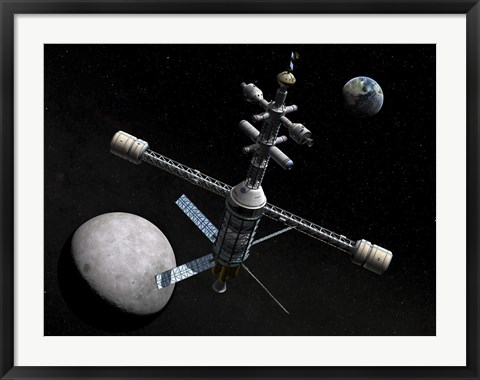 Framed Artist&#39;s Concept of a Lunar Cycler Print