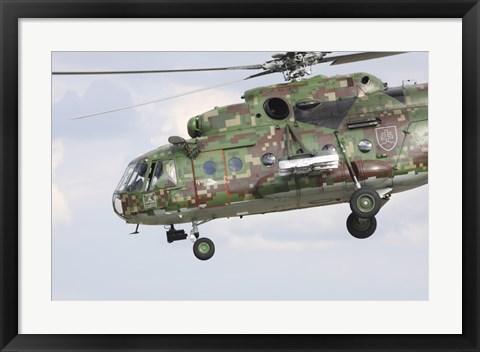 Framed Slovak Air Force Mi-17 Hip in digital camouflage Print