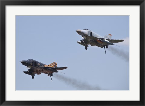 Framed Last Two Operational F-4F Phantom&#39;s of the German Air Force Print