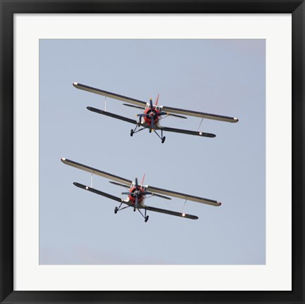 Framed Two Antonov An-2 bi-planes in Formation Over Czech Republic Print