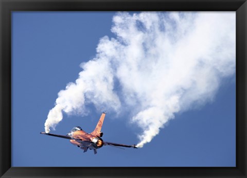 Framed Dutch Air Force F-16A During a Turning and Burning Demonstration Print