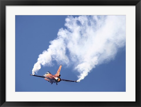 Framed Dutch Air Force F-16A During a Turning and Burning Demonstration Print