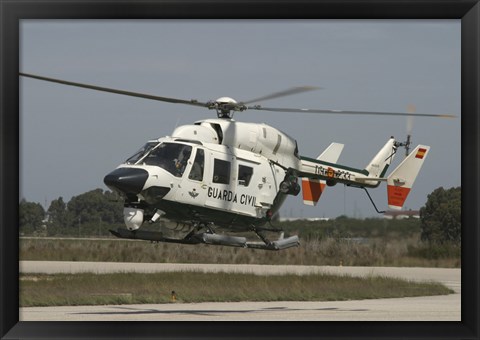 Framed BK117 utility Helicopter of the Spanish Civil Guard Print