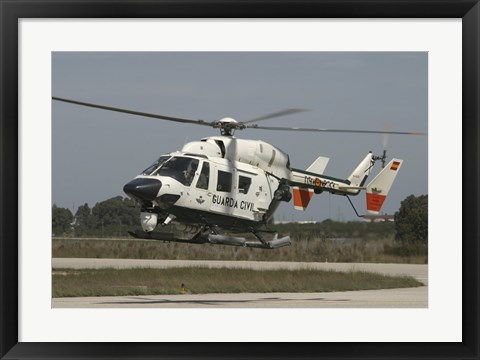 Framed BK117 utility Helicopter of the Spanish Civil Guard Print