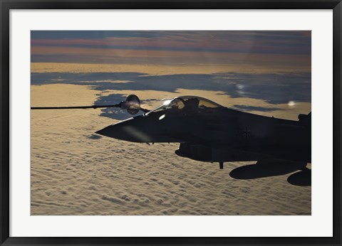 Framed Eurofighter Typhoon of the German Air Force refueling Print