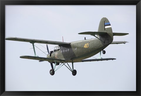 Framed Antonov An-2 of the Estonian Air Force Print