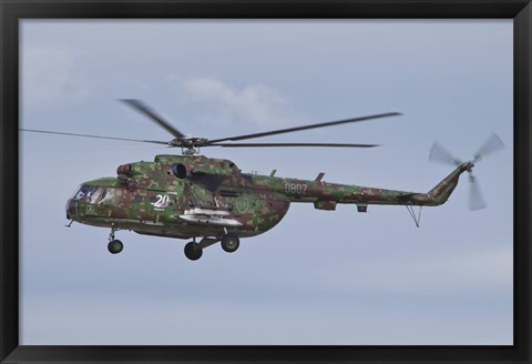 Framed Slovakian Mi-17 with Digital Camouflage Print