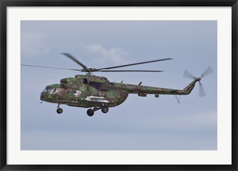 Framed Slovakian Mi-17 with Digital Camouflage Print