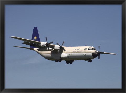 Framed C-130/L-100 Hercules of the Royal Saudi Air Force Print