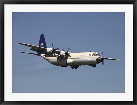 Framed C-130/L-100 Hercules of the Royal Saudi Air Force Print