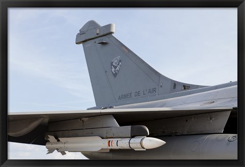 Framed MICA Missile Under the Wing of a French Air Force Rafale Aircraft Print