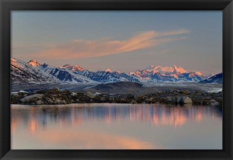 Framed British Columbia, Alsek River Valley, Lake, Glacier Print