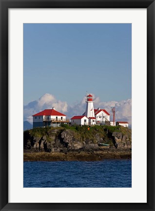 Framed Canada, British Columbia Green Island Lighthouse Print