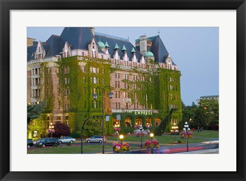 Framed Empress Hotel, Victoria, British Columbia Print