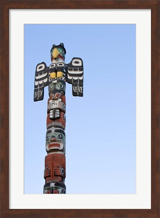 Framed Totem Pole, Royal BC Museum, Victoria British Columbia Print