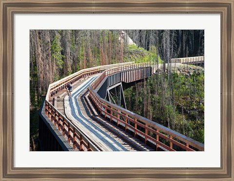 Framed Bicycling, Kettle Valley Railway, British Columbia Print